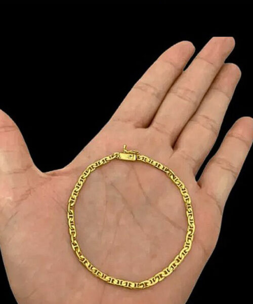 Pulseira Piastrine (3mm) - Banhada a Ouro 18k