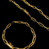 15146444923 Corrente20Com20Pulseira20Cadeado20Alongado206Mm20Banhados20A20Ouro2018K2010