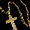 15146469902 Corrente20Cadeado206Mm20Com20Crucifixo20Cravejado20Banhados20A20Ouro2018K2050
