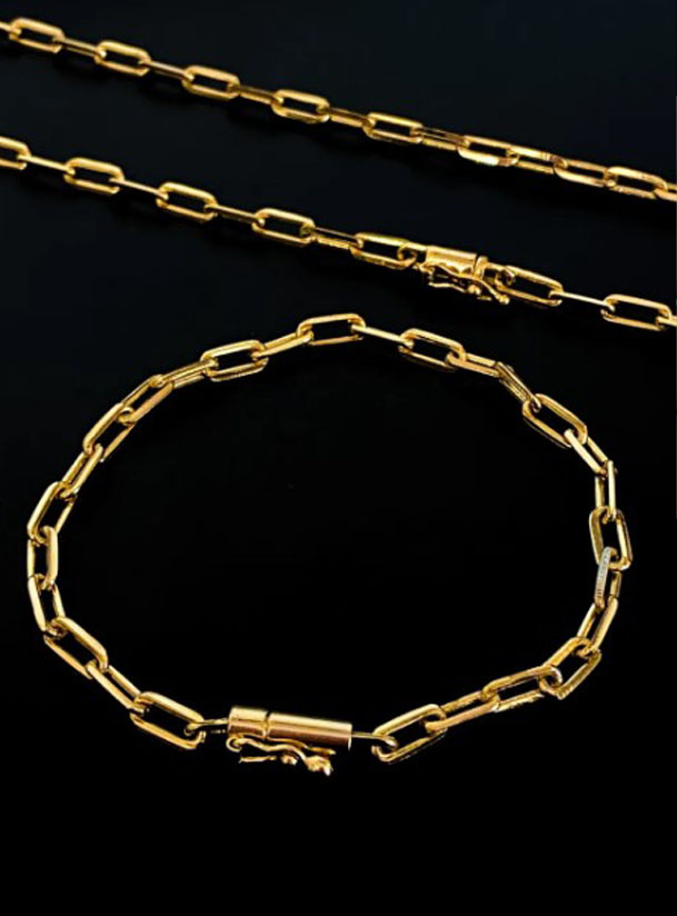 15146551581 Corrente20Com20Pulseira20Cadeado20Alongado205Mm20Fecho20Bomba20Banhado20A20Ouro2018Ks
