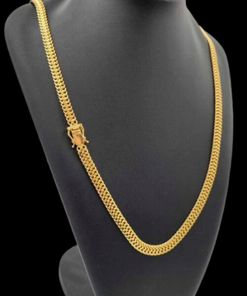 Cordão Lacraia 8m - Banhado a Ouro 18k