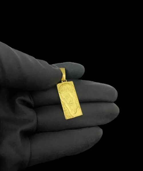 Pingente Jesus Placa - Banhado a Ouro 18k