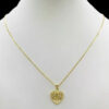 15236103345 Cordao20Feminino201Mm20Coracao20Arvore20De20Vida20 20Banhado20A20Ouro2018K