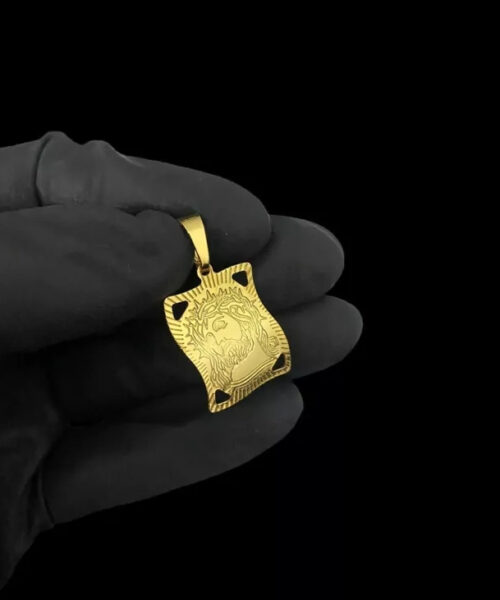 Pingente Jesus Old School - Banhado a Ouro 18k