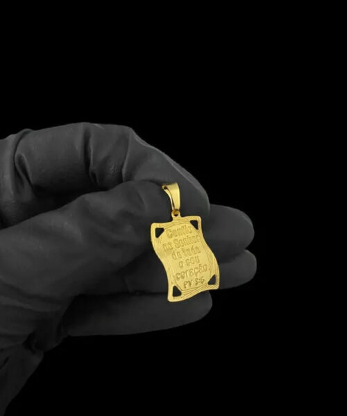 Pingente Provérbios 3 5 Pv - Banhado a Ouro 18k