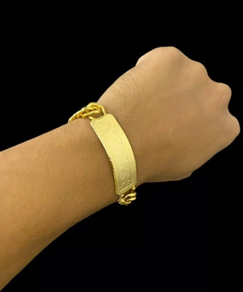Pulseira Personalizada 777 Grumet 13mm - Banhado A Ouro 18k