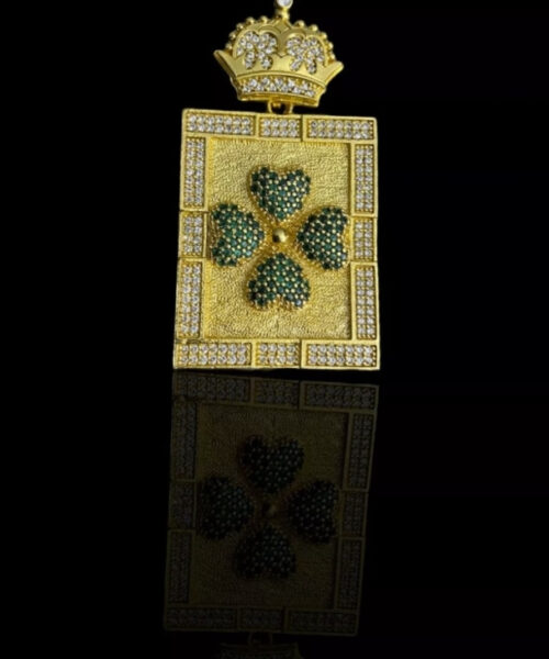 Pingente Trevo De Quatro Folhas - Banhado A Ouro 18k