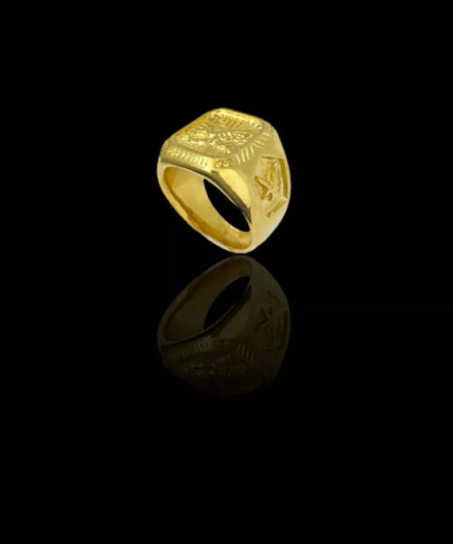 Anel Águia Raiado - Banhado A Ouro 18k