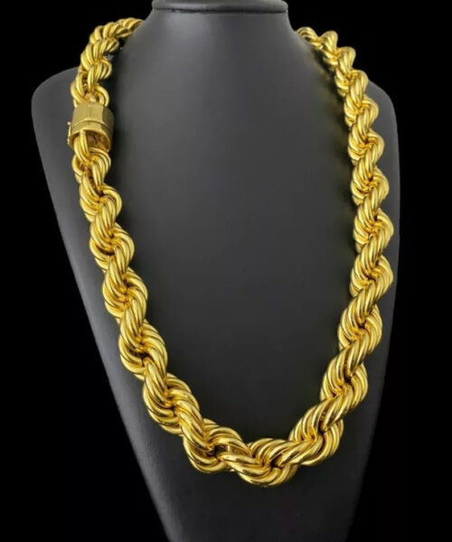 Cordão Elo Baiano 18mm - Banhado A Ouro 18k