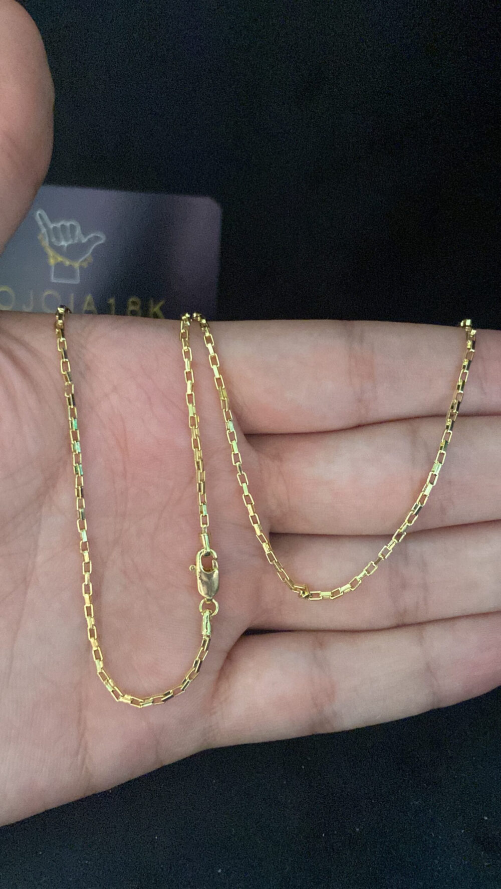 Cordão Tijolinho 1Mm - Banhado A Ouro - Imagem 2