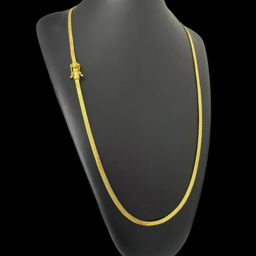 Cordão Grumet Laminado 4Mm - Banhado A Ouro 18K