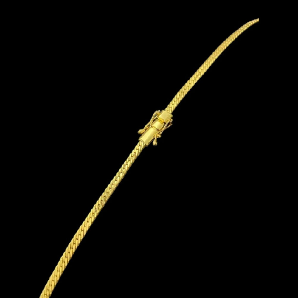 Cordão Grumet Laminado 4Mm - Banhado A Ouro 18K - Imagem 3