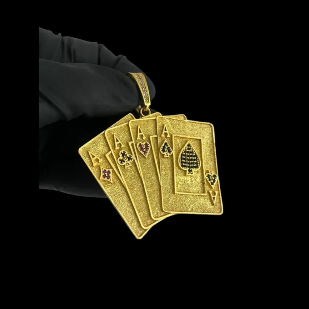 Pingente Cartas Baralho (G) - Banhado A Ouro 18K - Imagem 2
