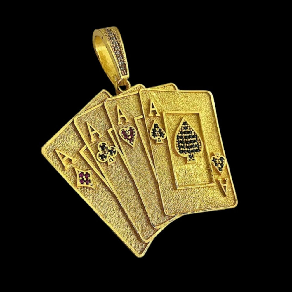 Pingente Cartas Baralho (G) - Banhado A Ouro 18K - Imagem 3