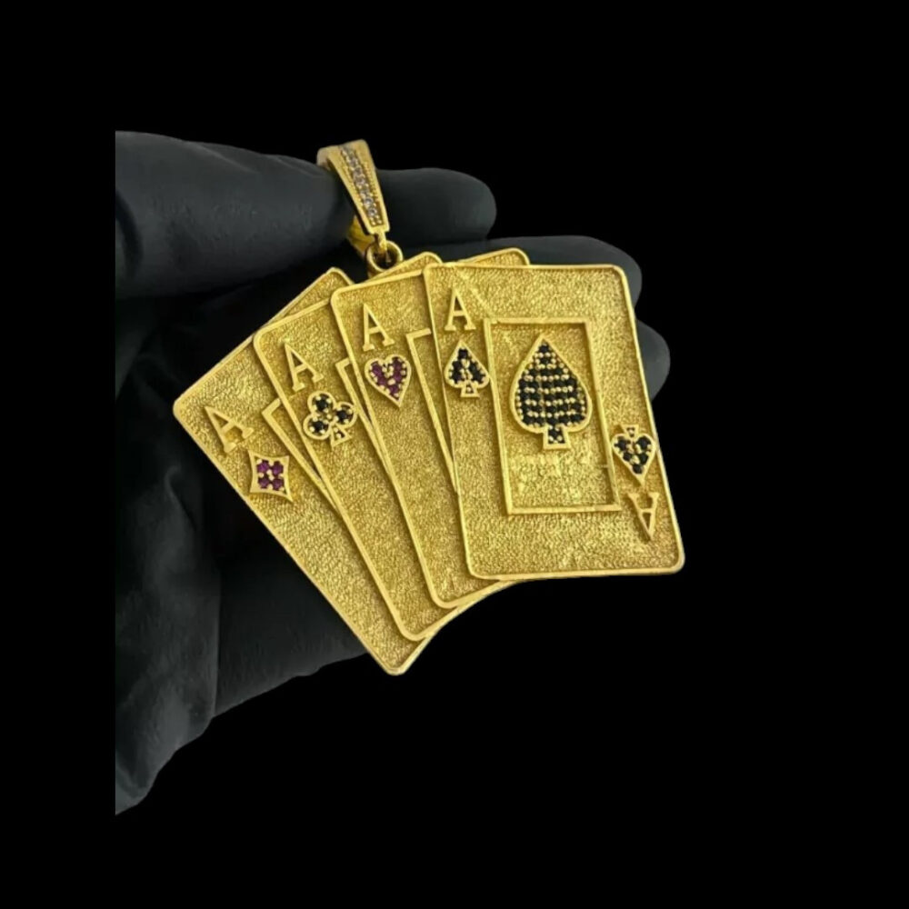 Pingente Cartas Baralho (G) - Banhado A Ouro 18K - Imagem 4
