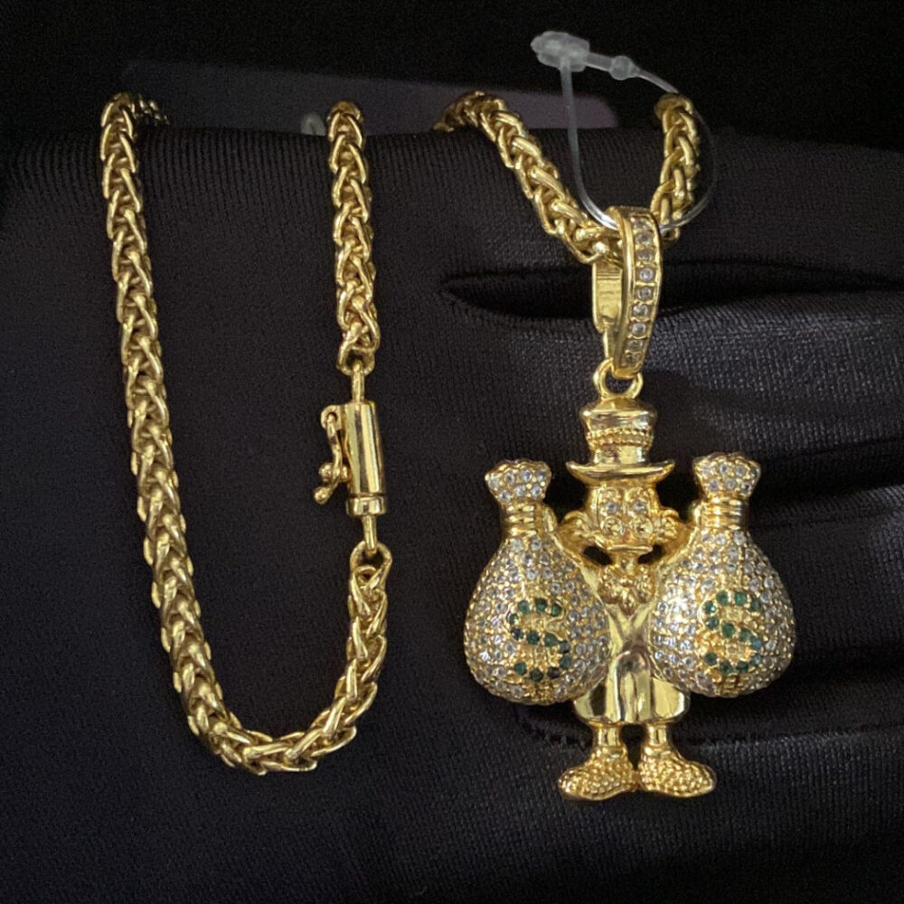 Cordão Peruano 5Mm + Pingente Tio Patinhas - Banhado A Ouro - Imagem 5
