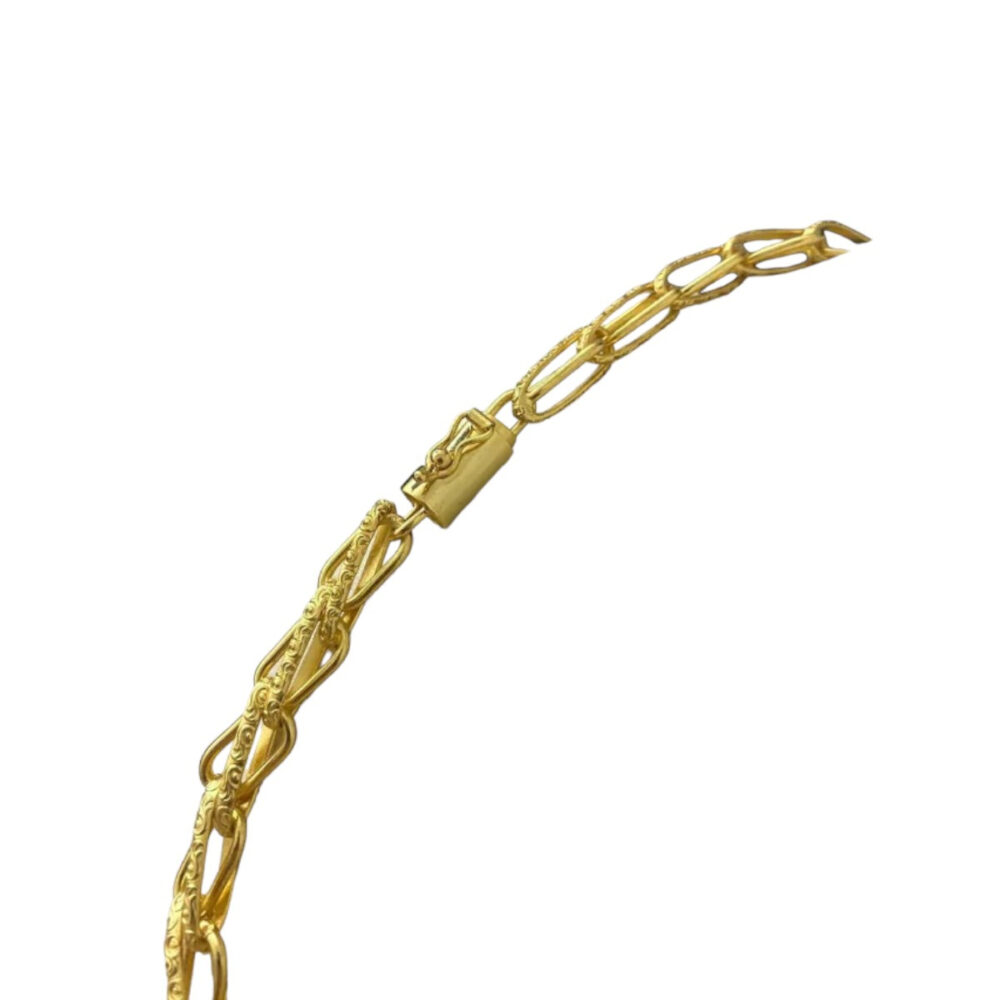 Cordão + Pulseira Balão 13Mm Feminino - Banhado A Ouro 18K - Imagem 7