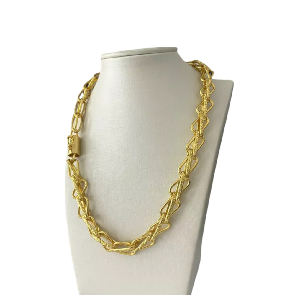 Cordão + Pulseira Balão 13Mm Feminino - Banhado A Ouro 18K - Imagem 3