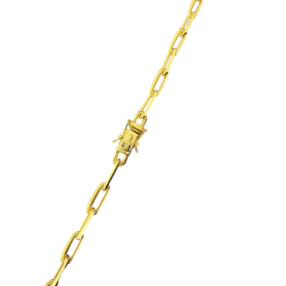 Cordão Cadeado 7Mm + Pingente Nossa Senhora - Banhado A Ouro - Imagem 3