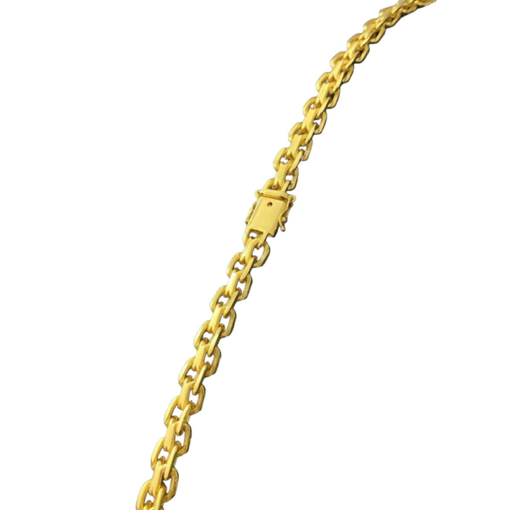 Cordão Cadeado Duplo 10Mm + Pingente Tio 777 - Banhado A Ouro - Imagem 7