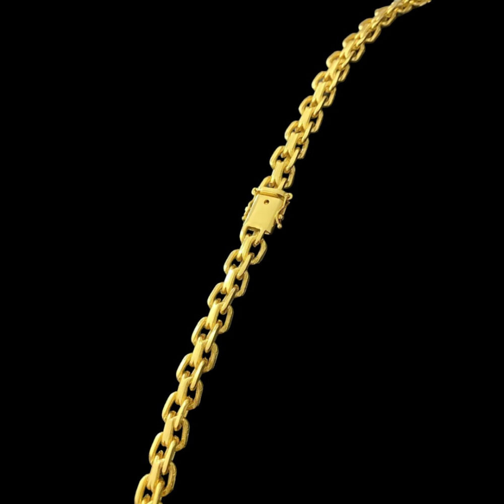 Cordão Cadeado Duplo 10Mm + Pingente Tio 777 - Banhado A Ouro - Imagem 6