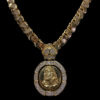 15309327978 Cordao Friso S 13Mm N S Jesus Giratorio Banhado A Ouro