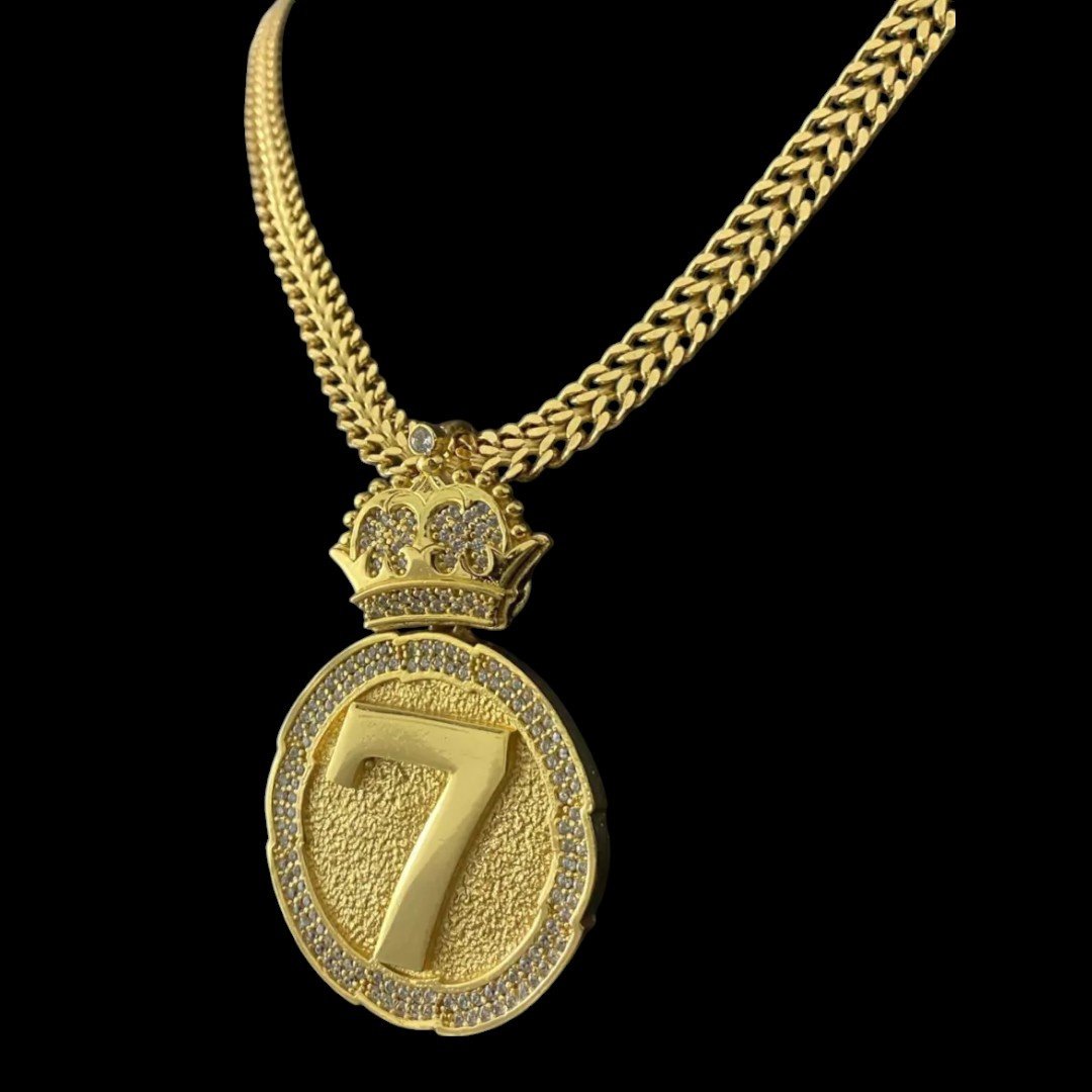 15309532364 Cordao Lacraia 10Mm Pingente 7 Banhado A Ouro 18K 2