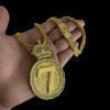 15309532367 Cordao Lacraia 10Mm Pingente 7 Banhado A Ouro 18K 1