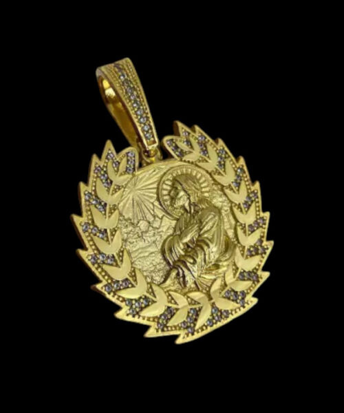Pingente Jesus Abençoado Ramos g - Banhado a Ouro 18k