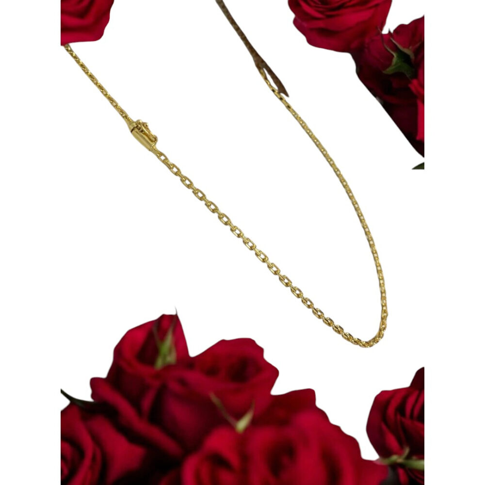 Cordão Cadeado 2Mm Feminino - Banhado A Ouro 18K - Imagem 3