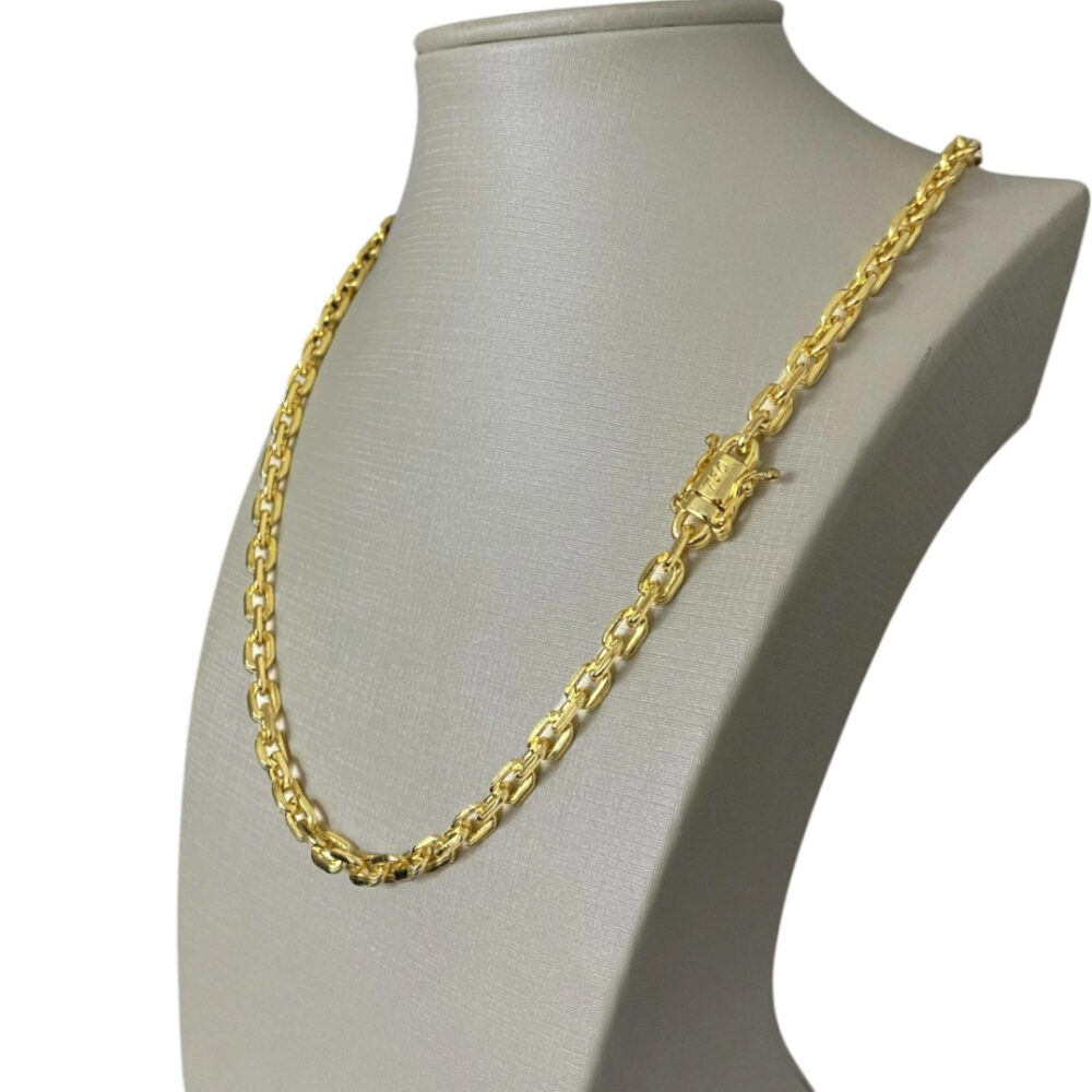 Cordão Cadeado 5Mm Feminino - Banhado A Ouro 18K - Imagem 5