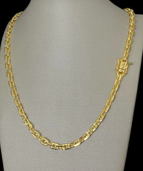 Cordão Cadeado 5mm Feminino - Banhado a Ouro 18k