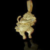 15322970076 Pingente Tigrinho 3D Com Pedras Banhado A Ouro 18K 2