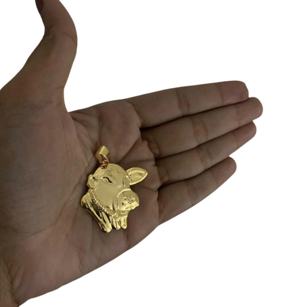 Pingente Boi Laminado - Banhado A Ouro 18K - Imagem 2