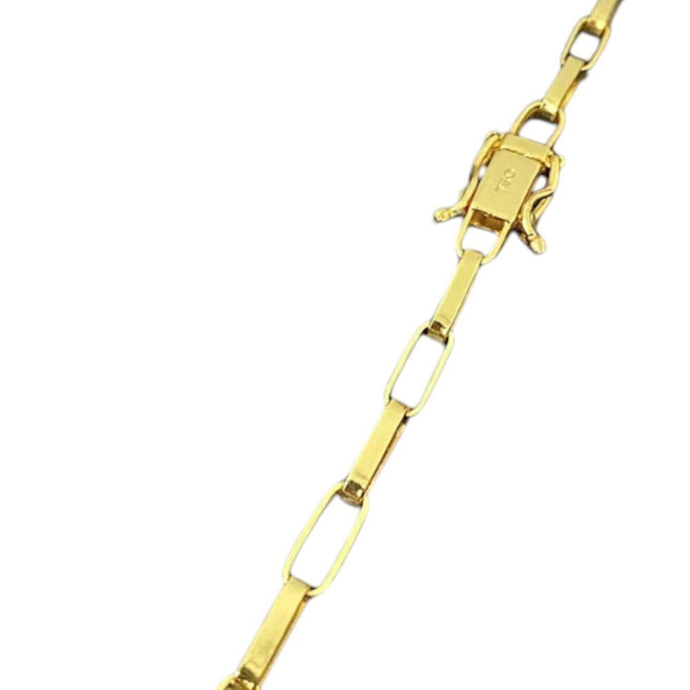 Cordão Tijolinho Alongado 5Mm - Banhado A Ouro 18K - Imagem 4
