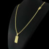 15328258884 Cordao Pitbull 3Mm Pingente Placa Jesus Me Guia Banhado A Ouro 18K