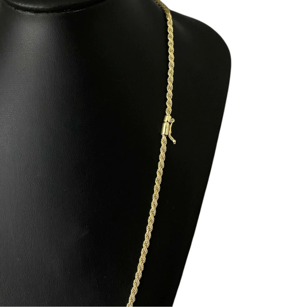 Cordão Baiano 3Mm - Banhado A Ouro 18K - Imagem 4