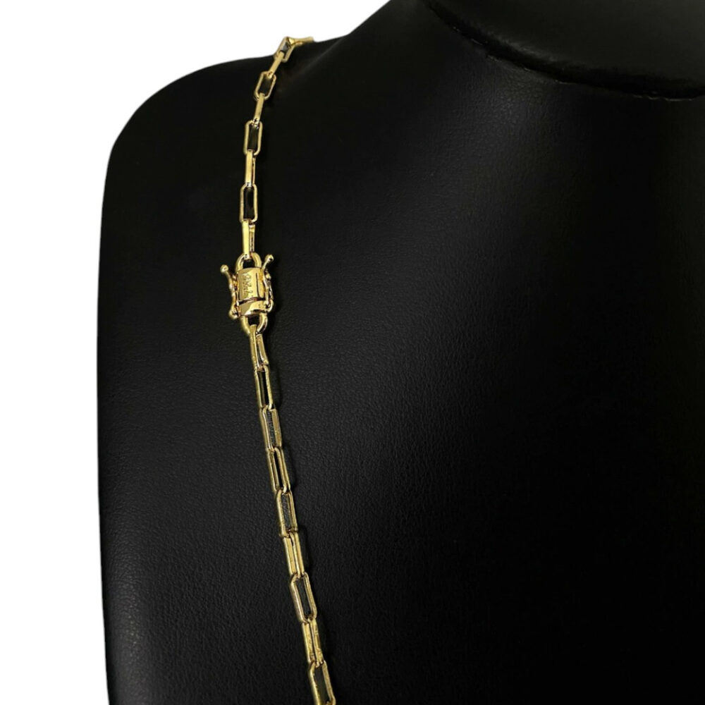 Cordão Tijolinho 4Mm + Pingente Davi - Banhado A Ouro - Imagem 4