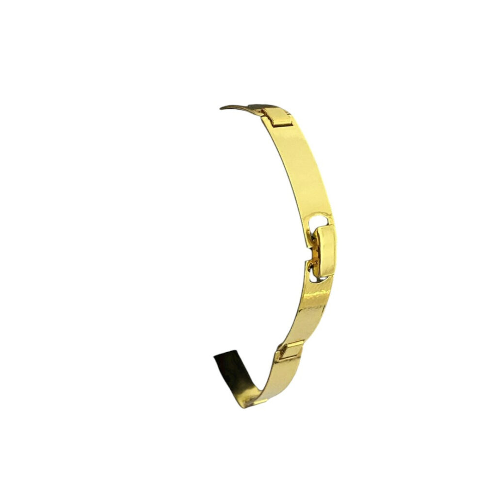 Bracelete Liso 6Mm - Banhado A Ouro 18K - Imagem 3