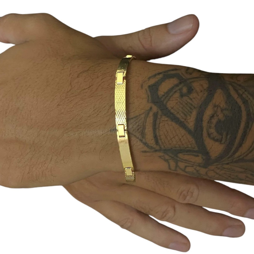 15328273977 Bracelete Frisado 5Mm Banhado A Ouro 18K 1