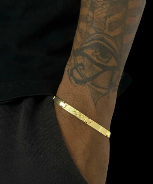 Bracelete Liso 10mm - Banhado a Ouro 18k