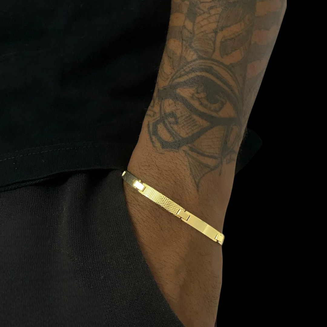 15328273983 Bracelete Frisado 5Mm Banhado A Ouro 18K 2 1