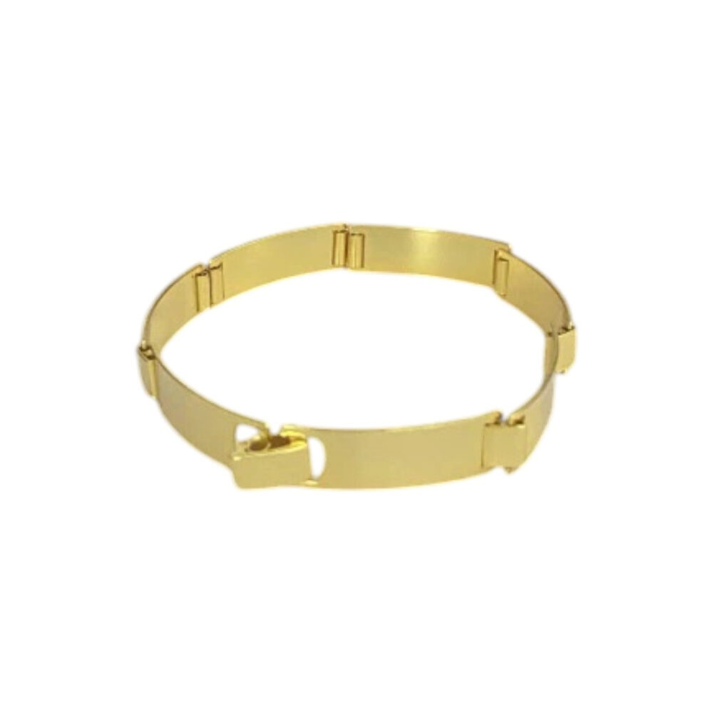 Bracelete Liso 10Mm - Banhado A Ouro 18K - Imagem 2