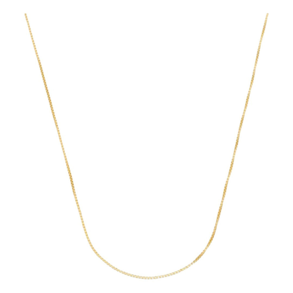 Correntinha Fina Unissex Veneziana 1Mm/50Cm Banhado A Ouro - Imagem 2
