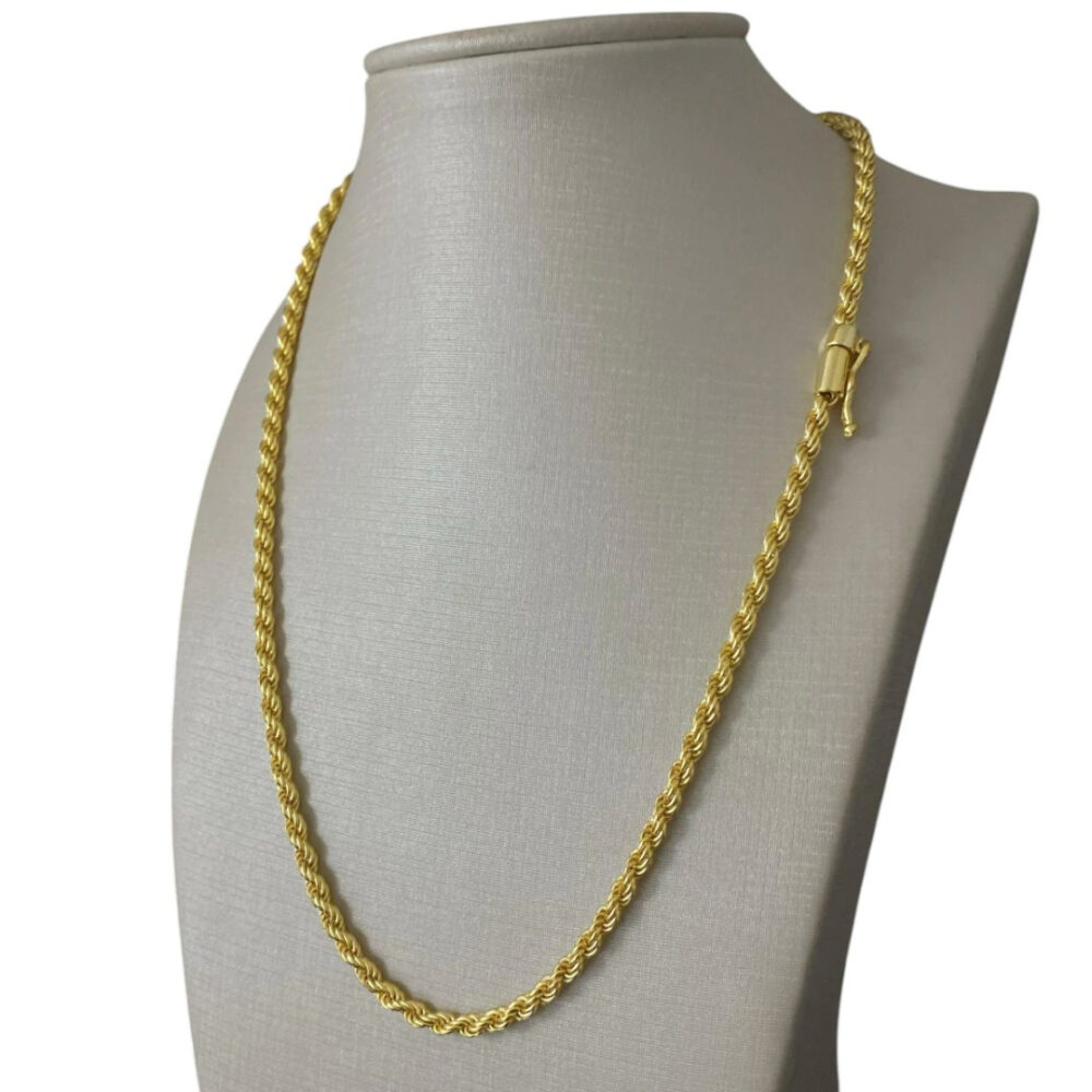 Cordão Baiano 3Mm Feminino - Banhado A Ouro 18K - Imagem 3