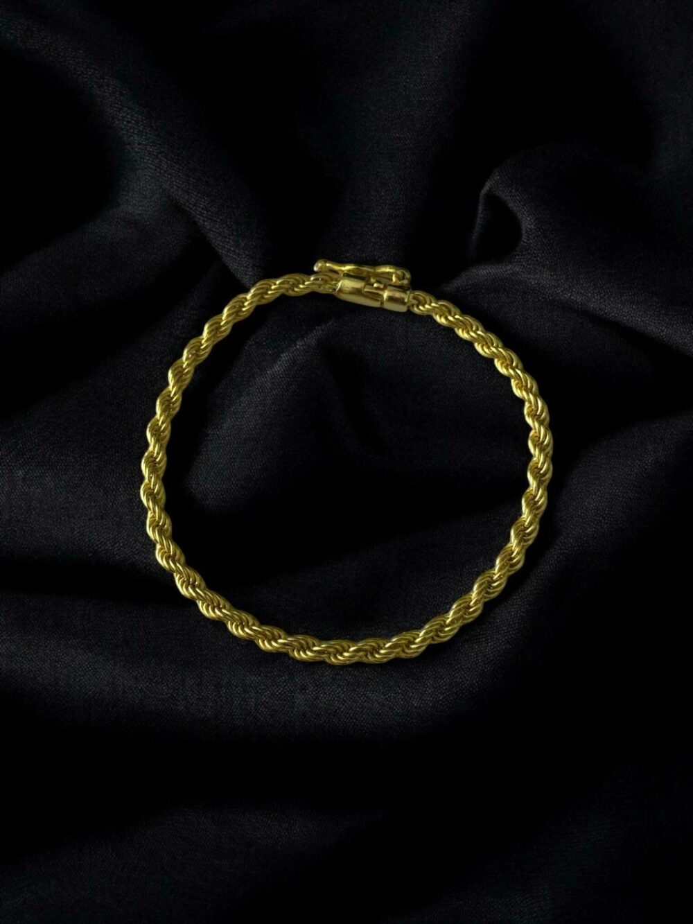 Pulseira Baiano 3Mm Feminina - Banhado A Ouro 18K