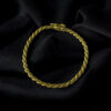 15332125250 Pulseira Baiano 3Mm Feminina Banhado A Ouro 18K
