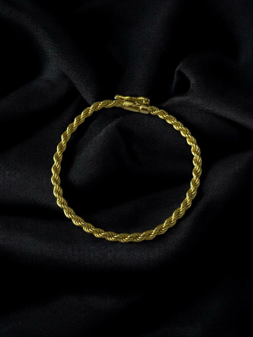15332125250 Pulseira Baiano 3Mm Feminina Banhado A Ouro 18K