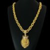 15332419504 Cordao Cadeado 12Mm Pingente Leao Rei Banhado A Ouro 2 Photoroom 1