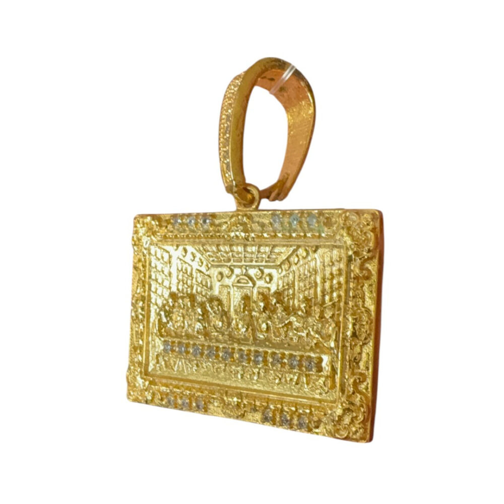 Pingente Santa Ceia - Banhado A Ouro 18K - Imagem 2